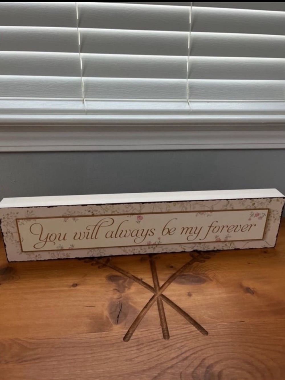 Ashland White & Gold 'You Will Always Be My Forever' Decorative Sign - Picture 3 of 5